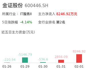 金证股份主力资金流向