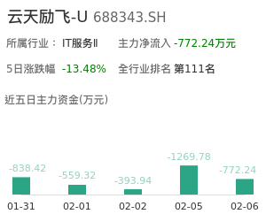 云天励飞-U主力资金流向