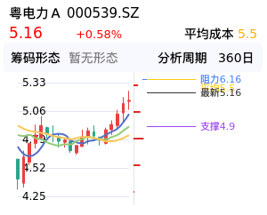 粤电力A筹码分布图