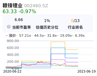 赣锋锂业估值分析